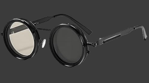 Adjustable Tint Sunglasses,1-9 Gears Retro Metal round Polarized Glasses with ND Filter Lenses