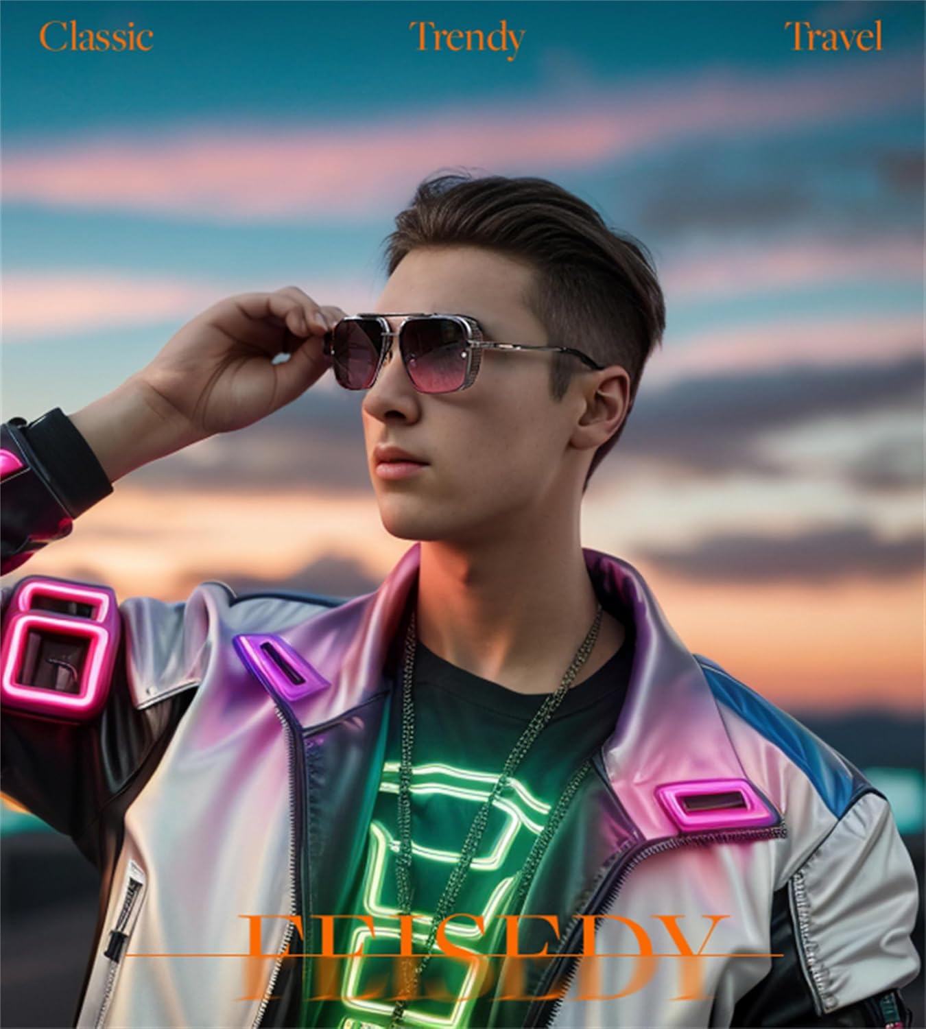 Sunglasses Mens Women Vintage Pilot Square Trendy Metal Steampunk Fishing Driving Sun Glasses B2894