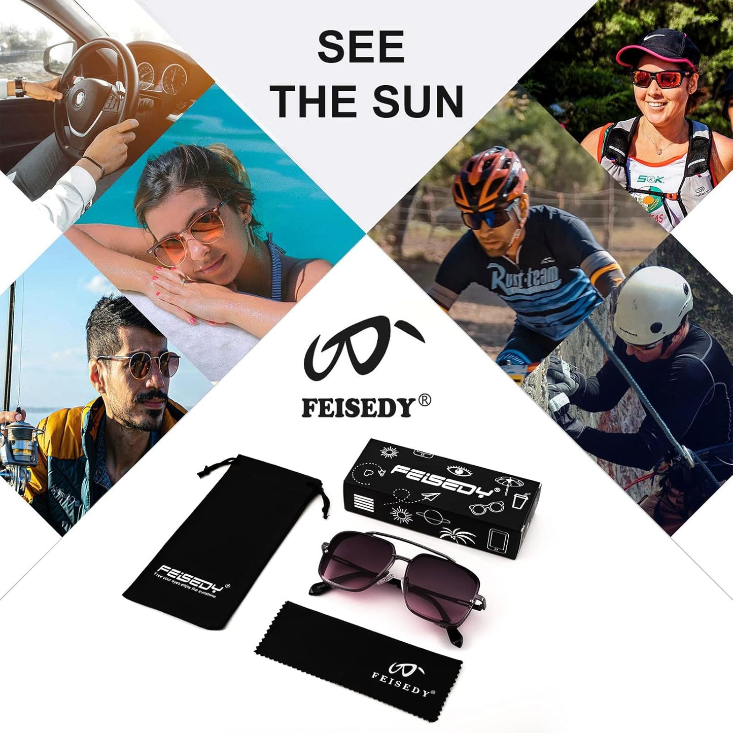 Sunglasses Mens Women Vintage Pilot Square Trendy Metal Steampunk Fishing Driving Sun Glasses B2894